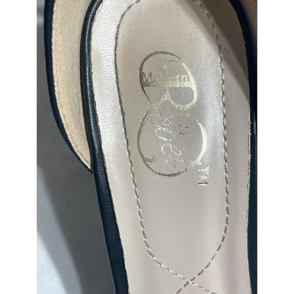 Modern Rebel Black Strappy Chunky Block Heel Sandals Women's Size 8 Open Toe - Picture 5 of 12